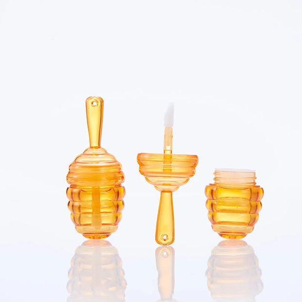 5.5ml Empty clear brown honeycomb shape Lip Gloss Tube