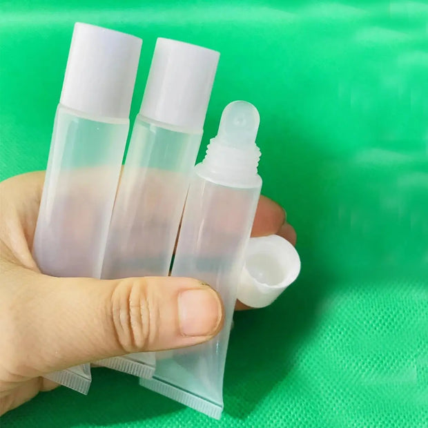 Clear Squeeze lip gloss tubes Plastic LipGloss Tube White Lip Gloss container