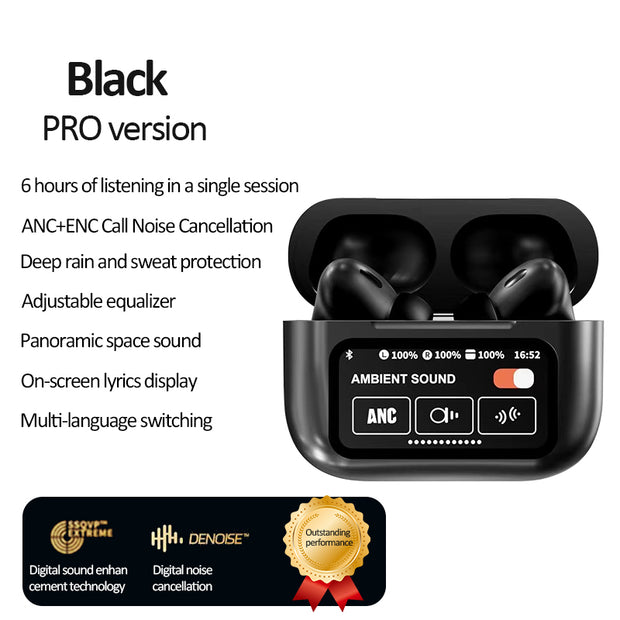 A90 ANC Noise Cancelling In-Ear Bluetooth Headset with AI Translation Long Endurance LED Battery Indicator Open-Ear Options