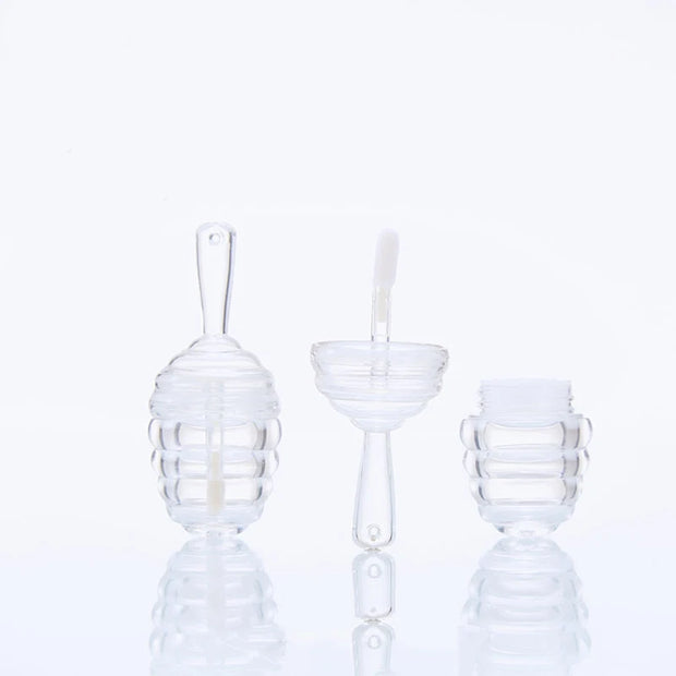 5.5ml Empty clear brown honeycomb shape Lip Gloss Tube