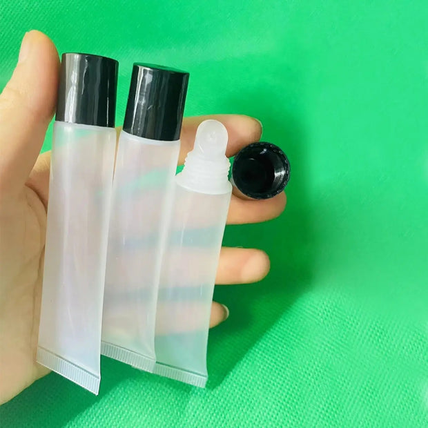 Clear Squeeze lip gloss tubes Plastic LipGloss Tube White Lip Gloss container