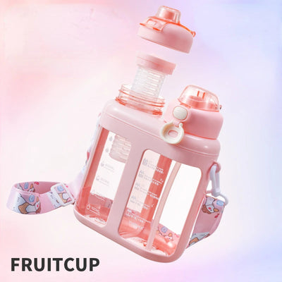 Straw Cup with Dual Compartments
