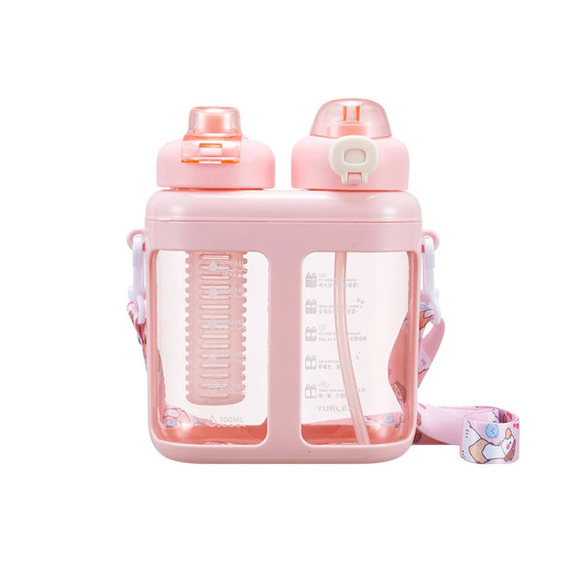 Straw Cup with Dual Compartments