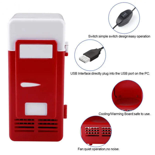 USB Fridge Mini Refrigerator with Cold& Warm Function