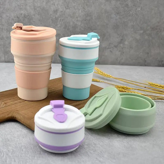 Silicone Folding Coffee Cups, Outdoors Travel Drinking Mug