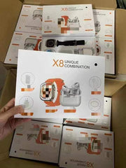 5000mAh Power bank, Latest Smart Watch Earphone 2-in-1 Ultra x8 Combination Set With 25w Pd Fast Charge,wireless Charge